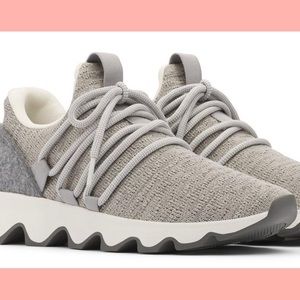 Sorel Kinetic knit dove grey trainers sneakers 7.5